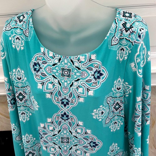 Studio One New York Kleid türkis blau Paisleymuster Damen XL - Bild 3 von 8