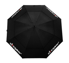 Clicgear Double-Canopy 68" Wind Resistant UV Umbrella for Sun and Rain (Black)