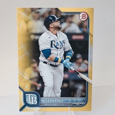2022 Bowman Nelson Cruz Yellow #73 /75 Washington Nationals