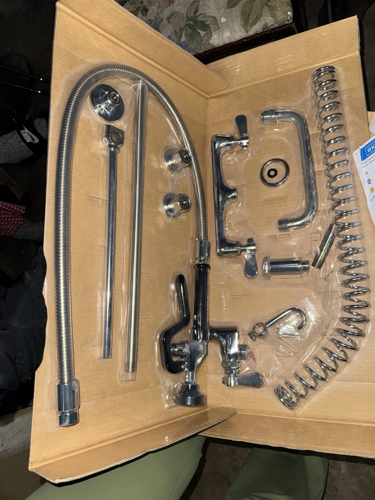 BK Resources Workforce 8” Pre-Rinse Splash Mount w/ Add-A-Faucet –NEW  Condition