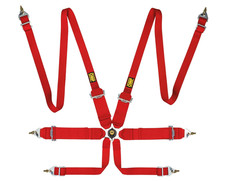 Omp First 32 Racing Harness 6 Point Red Fia Approved Thru 2029 Omp First 32 Racing Harness 6 Point Red Fia Approved Thru 2029