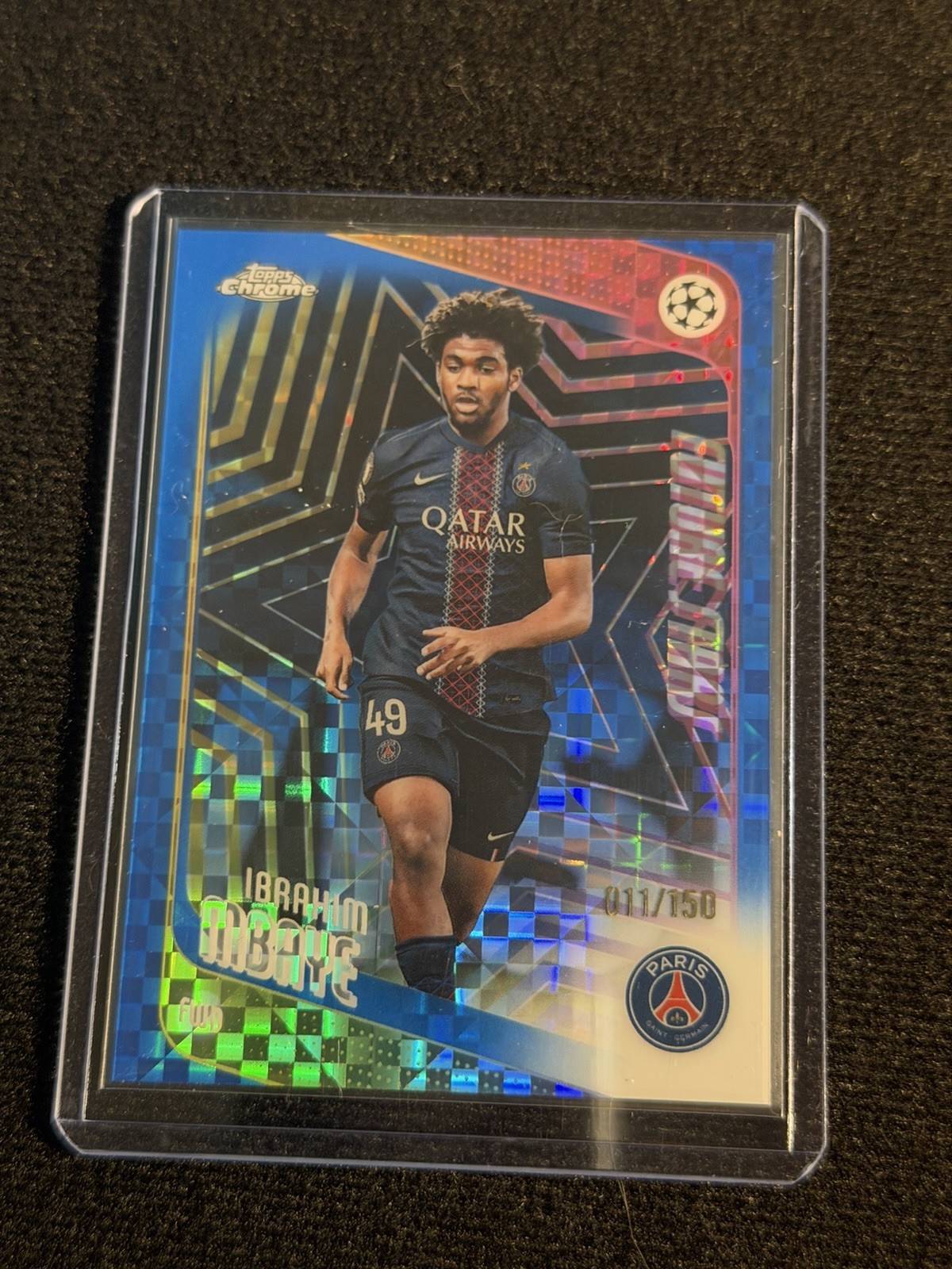 Topps Chrome 2025-26 UEFA Club Competitions Ibrahim Mbaye PSG FS #158 /150