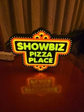 Showbiz Pizza Place Alt -  USB Lighted LED Sign - Man Cave - Arcade - Chuck E