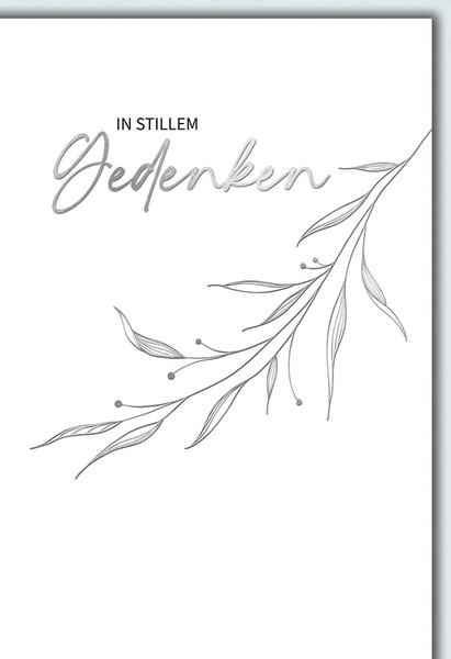 Trauer Kondolenz Beileidskarte Mit Umschlag In Stillem Gedenken Zweig-image