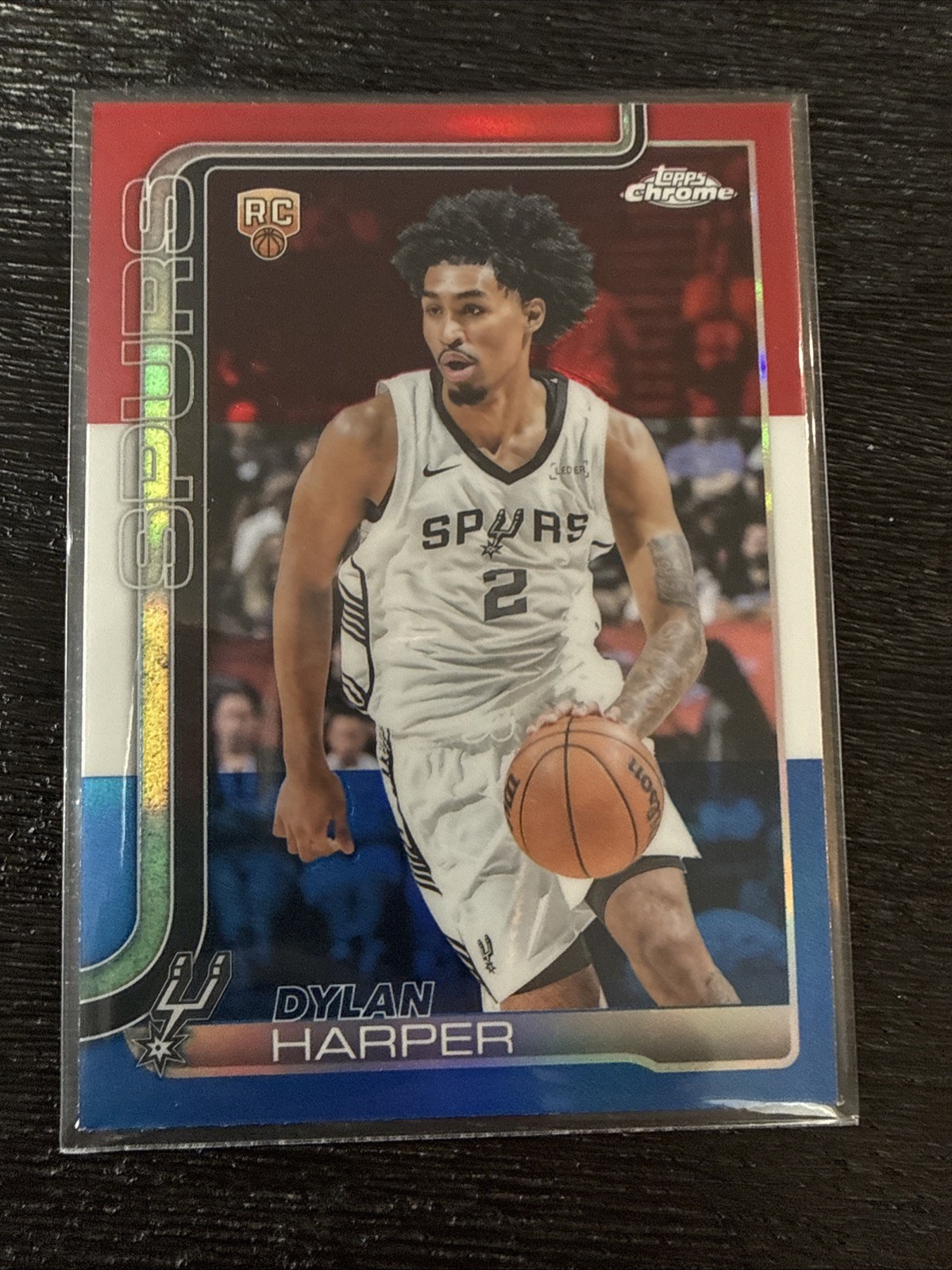 2025-26 Topps Chrome Basketball - Dylan Harper - RC Red, White and Blue #252