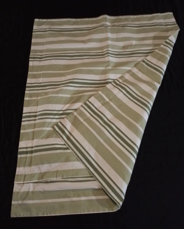 Almohada estándar Pottery Barn a rayas verdes 100 % algodón transpirable elegancia Foto 2 de 4