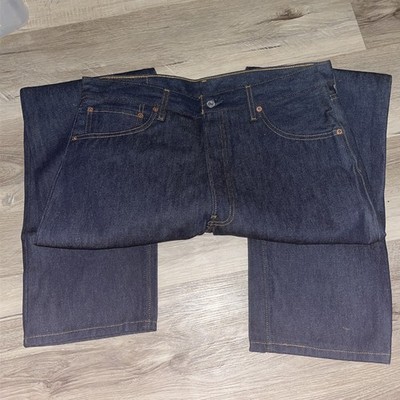 Vintage 1993 Deadstock Levi's 501 Shrink To Fit Raw Denim Size 35