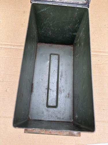 Vintage Military Metal Box Tin Tool Storage Used Army Surplus - Picture 8 of 9