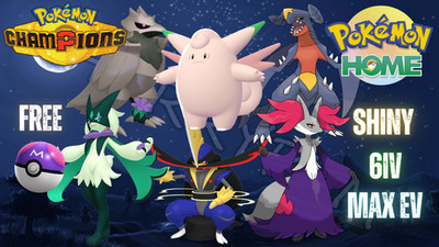  COMBO 6 SHINY POKEMON CHAMPIONS TEAM 6IV MAX EV CHAMPIONS HOME