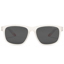 Prad 8016 Sunglasses White Frame Gray Lenses 54-18-140mm UV