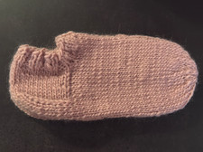 Hand Knit Wool Slippers/Socks Blush Rose 100 Wool Warm Winter Gift Sizes S M L