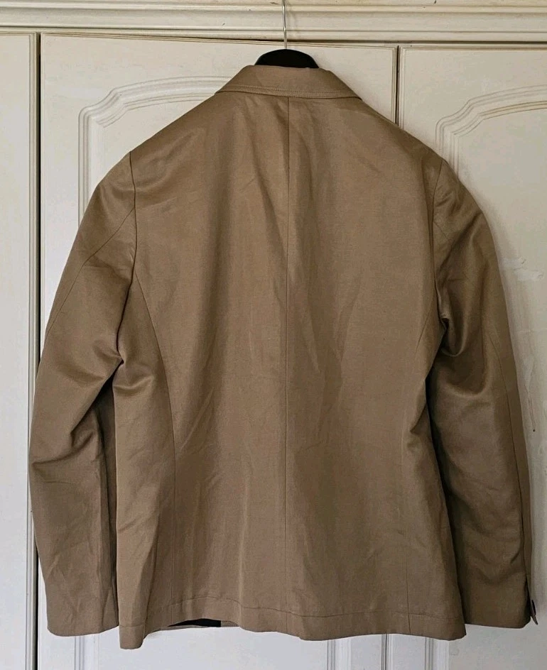 Chaqueta Blazer PAUL SMITH Sin Estructura Para Hombres M Mezcla de Lino Camel PVP £475 Foto 2 de 4