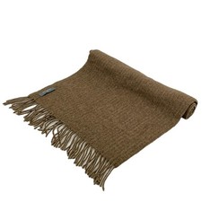Auth Ermenegildo Zegna - Dark Brown Wool Cashmere Scarf