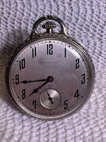 Antique Hamilton 23 jewel pocket watch grade 922 (12s, model 2)