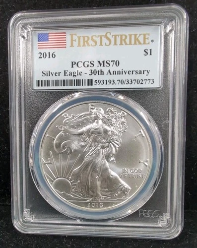 2016 Eagle S$1 PCGS MS70 30th Anniversary First Strike #7016