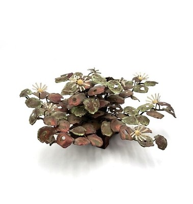 Vintage Brutalist Copper & Brass Plant Sculpture