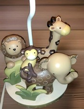 Lampe de pépinière AGNEAU & LIERRE jungle zoo animaux safari éléphant singe photos HTF