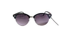Foster Grant Polarized Sunglasses FGL 22 38 BLK -Black half Rim, Silver 100 UVA