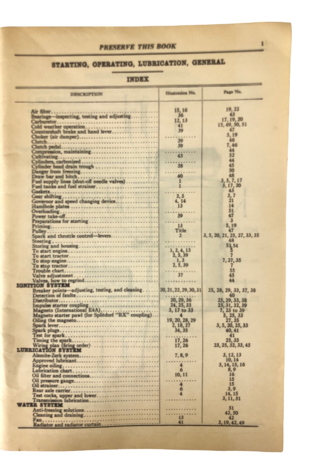 1946 Instruction Book McCormick-Deering Farmall Tractor International Harvester