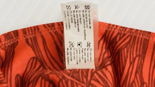 Maaji Anthropologie Leggings Small Cotton Lining Comfort Orange Geometric NWOT - Picture 4 of 6