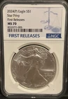 2024(P) STAR PRIVY Silver American Eagle NGC MS 70 First Releases