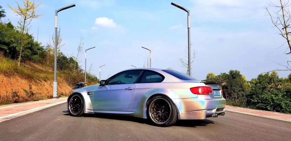 Kit de carrocería ancha estilo LB labio delantero guardabarros ensanchamiento alerón para BMW M3 E90 Foto 4 de 4
