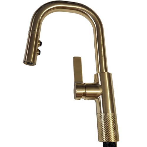 Pfister GT572-MTBG Montay 1-Handle Pull-Down Bar and Prep Faucet - Brushed Gold - Picture 1 of 8