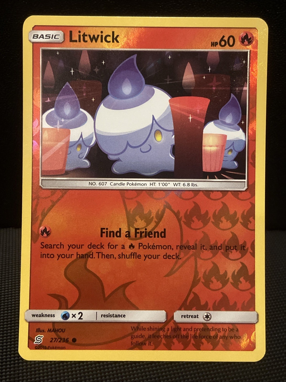 Litwick 27/236 Unified Minds Pokemon TCG Reverse Holo NM