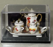 Reutter Porzellan Rooster Tea Setting Dollhouse Miniature