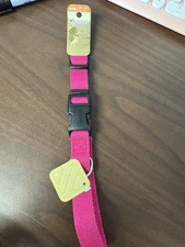 Coastal New Earth Dog Collar S/M 12-18in Adjustable Pink Soy Fiber Eco Pet