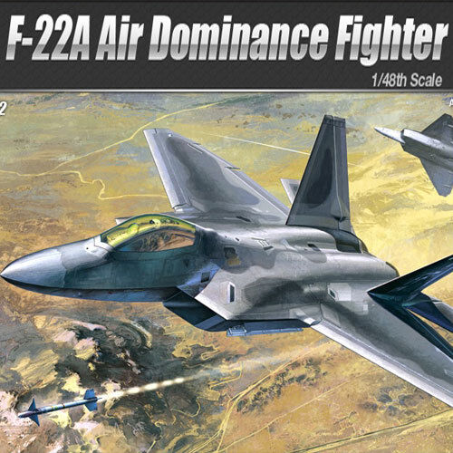 1/48 F-22A AIR DOMINANCE FIGHTER RAPTOR ACADEMY PLASTIC MODEL #12212 - Picture 1 of 4