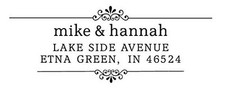 Designer Custom Return Address or Wedding date Self ink Stamp - Trodat 4913