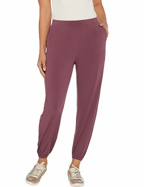 Lisa Rinna Forest Green Knit Cropped Joggers Pant XS New Loungewear | eBay
