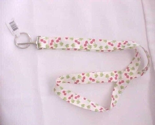 Wild Cherry Bing Cherries 3/4" Wide Lanyard 17" Long Clasp Clip and O Ring NEW - 第 1/5 張圖片