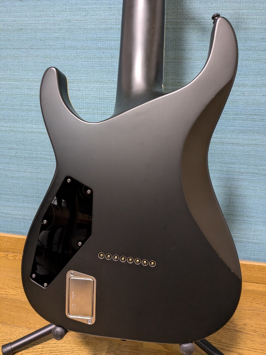 Electric Guitar ESP E-II HRF NT-8B Black Satin 8 String Good Electric Guitar ESP E-II HRF NT-8B Black Satin 8 String Good