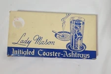 Metal Coaster Ashtrays MCM Lady Mason Initialed (D)  - Set Of 8