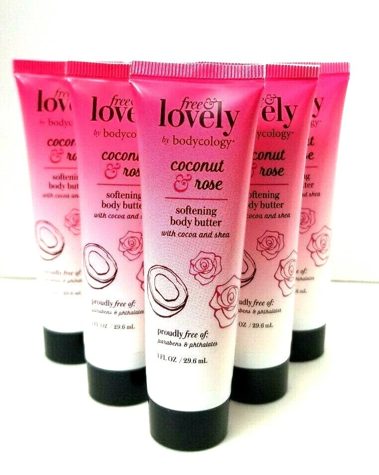 24 pk BODYCOLOGY Free & Lovely Coconut Rose Softening Body Butter 1oz ea Trvl Sz - Image 3 of 4