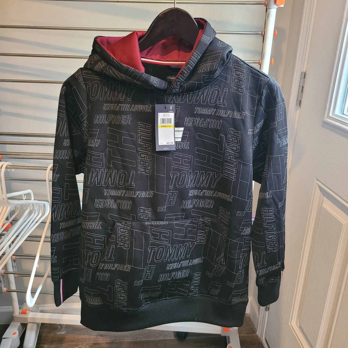 NWT, Boys Tommy Hilfiger Print Logo Hoodie, Size M (12-14) | eBay
