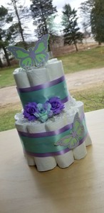 2 tier diaper cake
