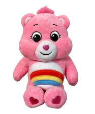Care Bears Cheer Bear Plush Pink Rainbow Stuffed Animal Toy 9" 2021 Basic Fun