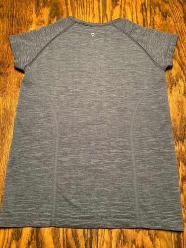 Ivivva by Lululemon Girls Fly Tech SS T-shirt Activewear Sz 14 Blue X-Static EXC - Picture 2 of 6