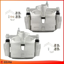 Pair Front Disc Brake Calipers w/Bracket For 19-23 Toyota RAV4 21-23 Lexus ES250