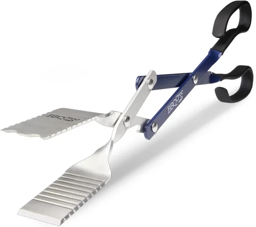 BBQ Croc 3 in 1 Barbecue Tool 18-inch Extra Light Long Tongs Spatula Scraper
