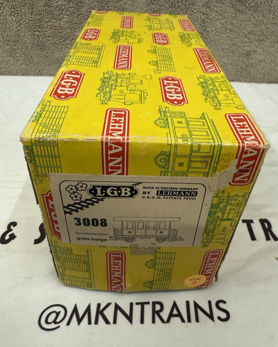 LGB 3008 Passenger Coach Green White 2nd Class Vintage Unmarked G Scale NOS New - Picture 7 of 7