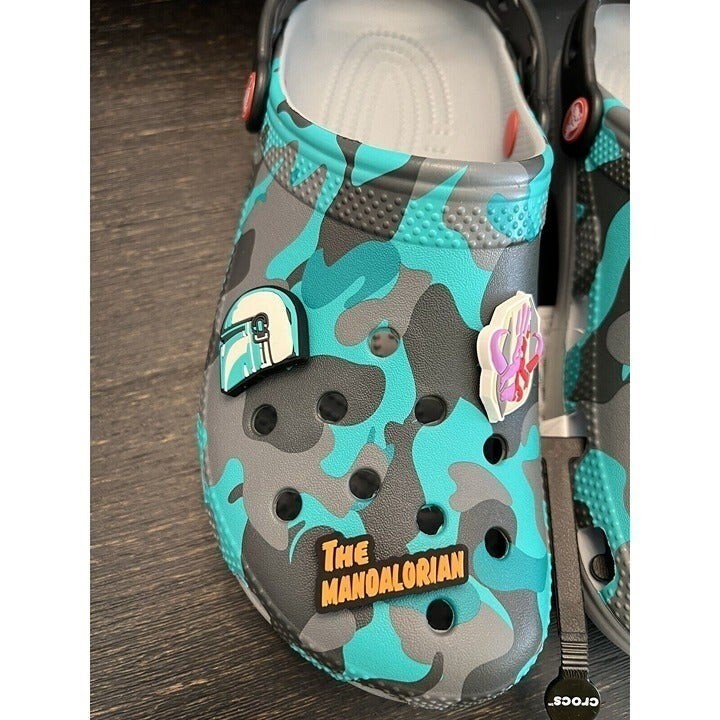 Crocs Star Wars The Mandalorian Disney Clogs Adult Size Mens 7/ Womens 9 Camo Star Wars Adult Crocs Clogs Unisex Camo Disney The  main image 4