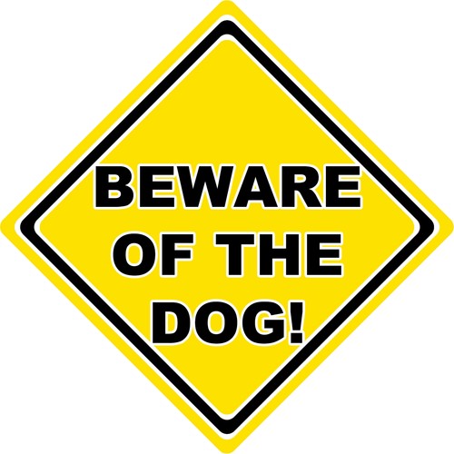 Beware of the Dog ~ House Window Sign - Picture 1 of 5