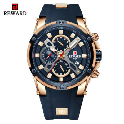 REWARD Männer beobachten Luxus Chronographen Armbanduhr Multifuktionale Uhr