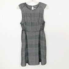 Free People Houndstooth Plaid Fit & Flare Dress
