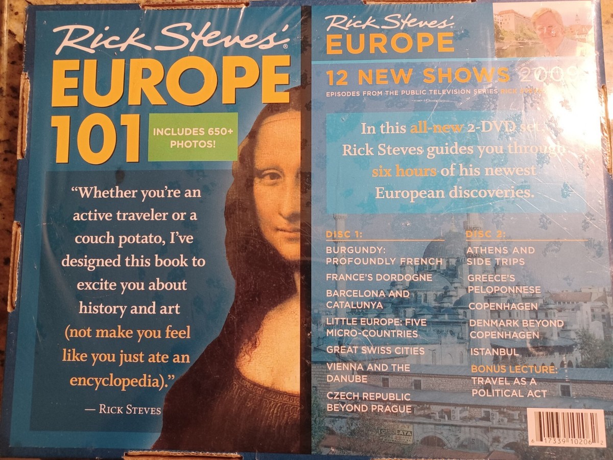 Rick Steve's Europe 12 New Shows 2009 DVD and Europe 101 Book Gift