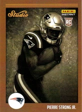 2022 PANINI NFL INSTANT STUDIO PIERRE STRONG JR. #36 RC PATRIOTS 1/911 IN STOCK